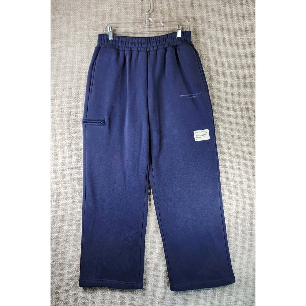 Comfrt Affirmation Collection V9 Sweatpants Womens L Navy Heavy Fleece Straight